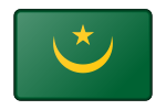 Mauritania flag (bevelled)